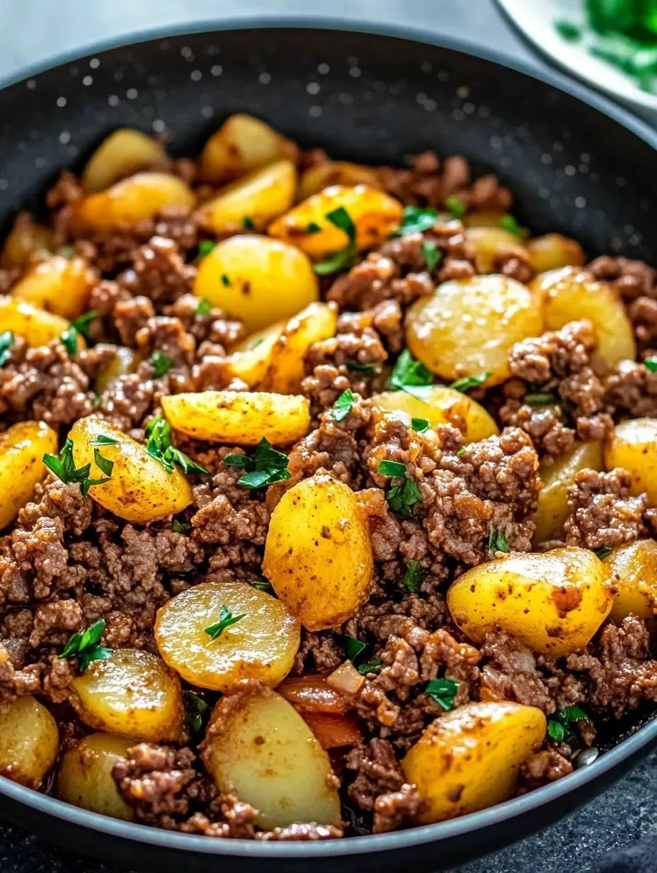 Carne Moída com Batata Simples