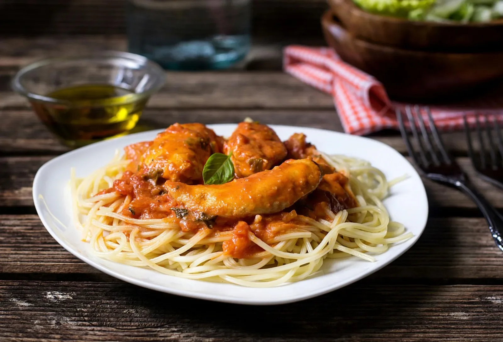 Macarrão com Frango Simples